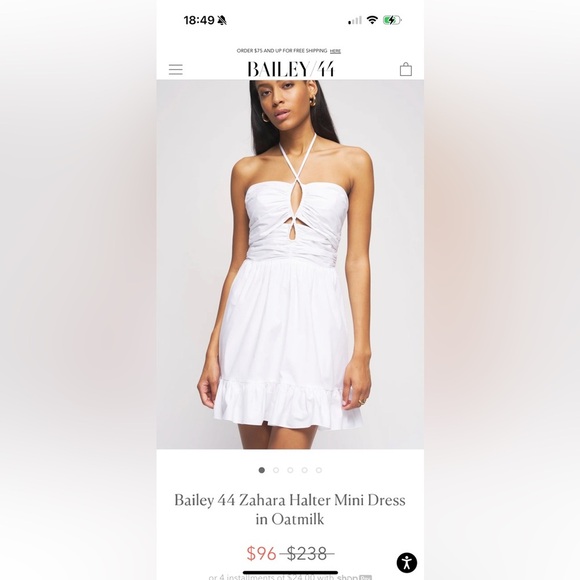 Bailey 44 White Zahara halter Dress - Picture 1 of 4